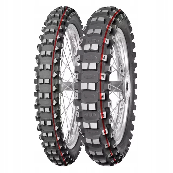 90/100-14 opona MITAS TERRA FORCE-MX MH (CZERWONO-ZIELONY PASEK) Rear TT 49M